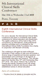 Mobile Screenshot of internationalclinicalskillsconference.com